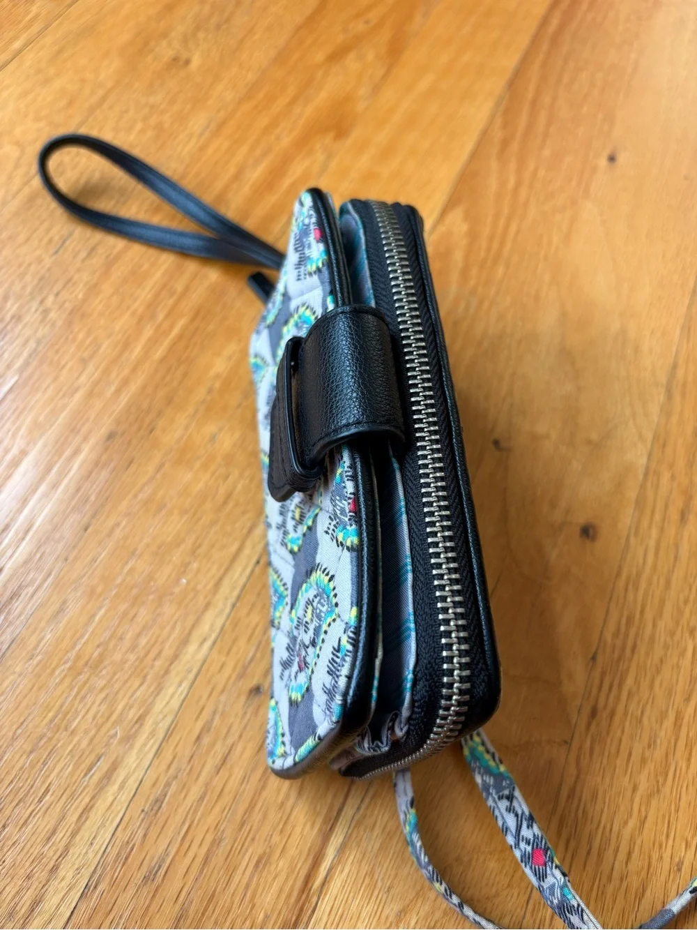 Vera Bradley Paisley Stripes RFID Wristlet Wallet
